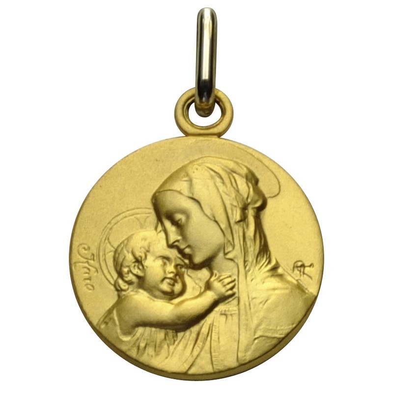 Médaille enfant - Or 18 Carats - Diamant 0.004 Carats - 3612030383564